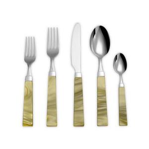 Couteau et fourchette martelés de style moderne pour fête de mariage couverts en or poli ensemble de couverts ensemble de cuillères à dessert - Product Image 3