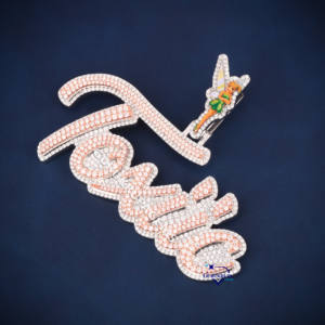 Haute qualité conception personnalisée glacé Style Hip Hop 925 argent Sterling coupe ronde Moissanite diamant lettre pendentif pour hommes femmes - Product Image 4