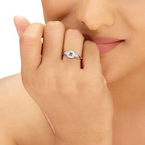 Bague en diamant Hexa Link Cocktail - Product Image 2
