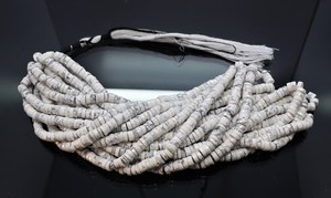 Perles de pneu Heishi Howlite naturelles 5-6mm perles de roue Howlite à facettes pour la fabrication de bijoux perles sculptées à la main en vrac de l'Inde - Product Image 2