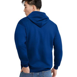 Sweat à capuche Hip Hop lourd à fermeture éclair pour hommes Sweat à capuche noir surdimensionné personnalisé 100% coton Impression personnalisée Sweat à capuche de base à fermeture éclair - Product Image 6