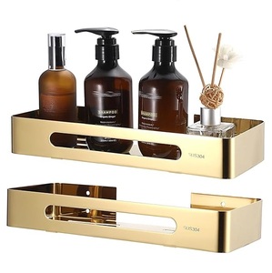 Estante de almacenamiento montado en la pared de diseño moderno, organizador de ducha, estante de esquina para baño, cocina, restaurante, hogar y otros espacios - Product Image 1