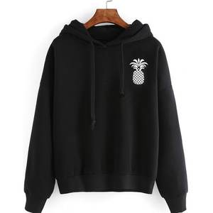 Sweats à capuche 100% coton pour femmes 280 GSM Polyester-Sweat à capuche d'hiver brodé et imprimé en molleton de coton avec logo avant - Product Image 4