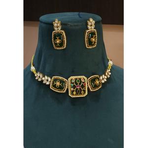 ชุดสร้อยคอสุดหรูลายจุดแบบพรีเมี่ยมชุดสร้อยคอหินชุดสร้อยคอสำหรับผู้หญิง - Product Image 1