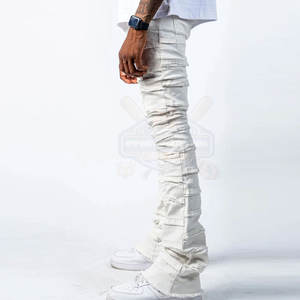 กางเกงทรงบานขาบานผู้ชายสไตล์ใหม่ น้ำหนักเบา ผ้าฝ้าย 100% คุณภาพพรีเมียม สีเข้ม - Product Image 2