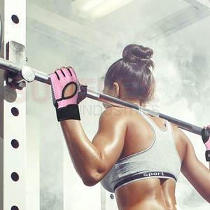 Guantes de Cuero de Medio Dedo para Levantamiento de Pesas, Impermeables y Antideslizantes, con Correa de Muñeca Ajustable, para Uso en el Gimnasio - Product Image 4