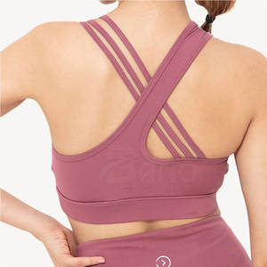 Ropa deportiva personalizada de alta calidad para mujer, nuevo diseño, gimnasio, entrenamiento, Fitness, sujetador, Top, transpirable, con forro de LICRA, MOQ bajo, deportes de talla grande - Product Image 3