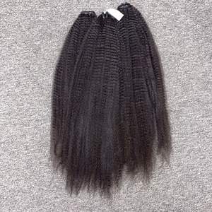 Vente de extensions de cheveux humains vietnamiens lisses et crépus Texture personnalisée Soft Frontal Bundle Couleur naturelle pour femme - Product Image 3