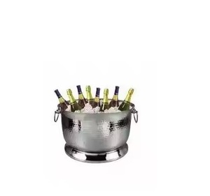 High Quality Handmade Shiny Silver <b>Metal</b> Beverage Ice <b>Tubs</b> Buckets for Home Restaurants Bars-Premium Bar Supplies - Product Image 4
