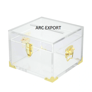 กล่องเก็บของอะคริลิคใสทันสมัยของตกแต่งบ้านกล่องเก็บอะคริลิคโบราณสำหรับตกแต่งโต๊ะดีไซน์ใหม่ล่าสุด - Product Image 2
