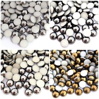 Coloré Céramique AB Pierres Plat Perle Strass Applique En Gros En Vrac À Vendre