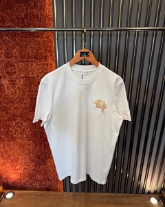 T-shirt décontracté respirant à manches courtes et col rond pour homme, grande taille, en coton uni 300 grammes, anti-boulochage, satiné, anti-plis - Product Image 4