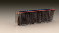 JY-769 Gradas Telescópicas para Interiores, Sistema de Asientos Plegables Retráctiles para Auditorios, Teatros y Salas de Actuaciones