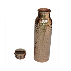 Botella de agua de cobre 32oz 950ml con bolsa de lona de transporte 100% botella de cobre puro para agua potable - Product Image 1