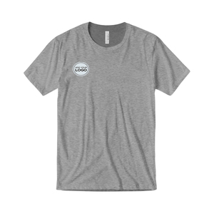 T-shirts pour hommes, coupe ajustée, manches courtes, col rond, tissu jersey, couleur unie, design simple, mélange de coton - Product Image 1