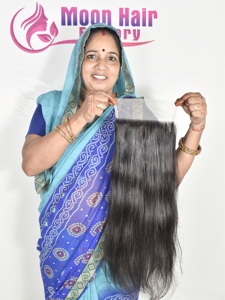 Extensions de cheveux indiens vierges naturels de qualité supérieure, alignées sur les cuticules, double trame, droites, fournisseur en gros, exportateur - Product Image 3