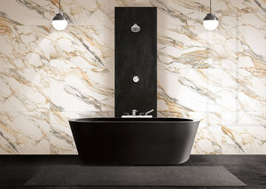 Elégant Carreaux de finition brillante Aura Gold 600x1200mm Collection Premium 9mm d'épaisseur Qualité haut de gamme - Product Image 2