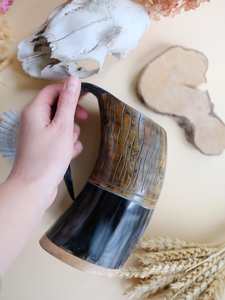 Taza de cuerno vikingo para beber para restaurantes, hoteles, bares, tasa razonable, taza de cuerno de búfalo a la moda - Product Image 5