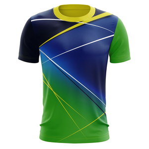 Camiseta estampada con logotipo personalizado para hombre, Camiseta con estampado de sublimación de algodón de secado rápido y cuello alto para hombre - Product Image 5