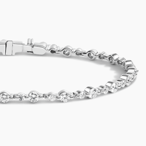 Simple Style S925 <b>Silver</b> Moissanite Diamond <b>Bracelet</b> <b>For</b> Women with Alignment, Perfect <b>for</b> Bridal Jewelry or Festive Gifting - Product Image 2