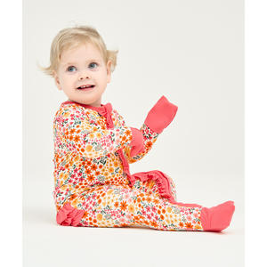 Chaussons décontractés en bambou pour bébés filles avec fermeture éclair bidirectionnelle, technique de tricot - Product Image 1