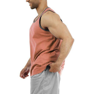 Vente en gros Logo personnalisé Taille Couleur Hommes Débardeurs Vêtements de sport de fitness sans manches Singlet Hommes Coton Spandex High Street Débardeurs - Product Image 2