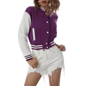 2026 Factory Supplier Customizable Reversible Waterproof Fleece Cotton Shell Womens Varsity <b>Jackets</b> High Quality Custom Design - Product Image 3