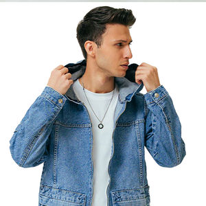 Chaqueta Vaquera Negra para Hombre, la Más Cómoda, con Precio Económico de Calidad, Chaqueta Vaquera Negra al Por Mayor para Hombre - Product Image 6