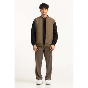 Chaleco de Punto Transpirable para Hombre, Estilo Casual Vintage con Logotipo Decorativo, para Otoño, Hecho de Tela de Poliéster, Lana y Algodón - Product Image 4