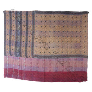 Authentic Indian Vintage Reversible Kantha <b>Quilt</b> 100% Cotton Hand Stitched Heavy Throw Single Size Printed Wholesale Sari <b>Quilt</b> - Product Image 2