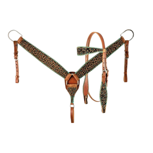 Compre cuero de primera calidad Western Headstall & Brest Collar Set con pintura a mano Proveedor superior Fabricación en India Precios bajos - Product Image 2