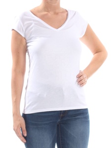 100% algodón 140 GSM Camiseta de manga corta con cuello en V para mujer OEM FÁBRICA DE Bangladesh - Product Image 5