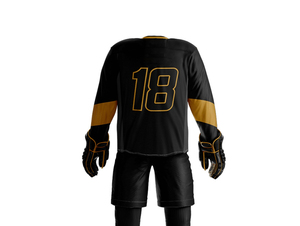Uniforme de Hockey sobre Hielo Personalizado para Hombre, Sublimado, Antibacterial, de Secado Rápido, Transpirable, de Spandex/Algodón, Cómodo y Popular - Product Image 4