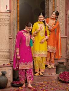 Graceful <b>Net</b> <b>Fabric</b> Salwar Kameez with Elegant Detailing and Dupatta and Eye-Catching for Worldwide Export from India - Product Image 6