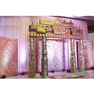 Fondo de Boda del Sur Decoración de escenario para recepción Mejor diseño Etapa DE BODA Fabricación de escenario de fibra de boda - Product Image 1