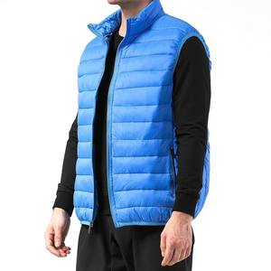 Nouvelle conception, vente en gros, veste matelassée sans manches à capuche en nylon de haute qualité, fermeture éclair sur le devant, marque privée, homme, hiver - Product Image 2