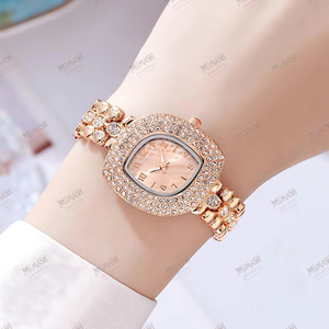 Dames à la mode montres à quartz nouveau Design femme diamant montre glacé découpé unique et poignet montre de luxe - Product Image 5