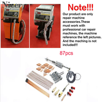 Pistolet à souder 87 pièces avec kit de cordon pour voiture, marteau à glissière pour le soudage des goujons, mini machine-outil de soudage, dispositif de réparation