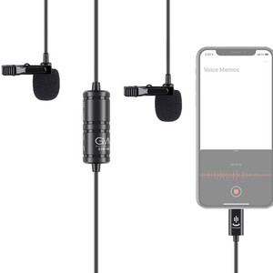 GVM-VM60 Double GVM Cravate Microphone avec Connecteur de Foudre pour les Appareils iOS - Product Image 4
