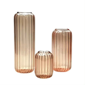 Metier haut vase en verre borosilicaté fleur verre soufflé à la main coloré vase créatif moderne pour salle d'étude chambre salle à manger - Product Image 1