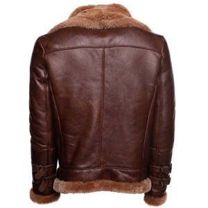 <b>jacket</b> <b>for</b> men Sheepskin <b>Hooded</b> Flying Aviator Leather <b>Jacket</b> 2026 New Men's Shearling <b>Jacket</b> Real Sheepskin Fly Aviator - Product Image 2