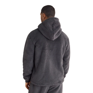 Sudadera con capucha de forro polar suave para hombres y mujeres, sudadera informal cálida con capucha, manga larga, ropa de calle acogedora para invierno, uso diario - Product Image 4