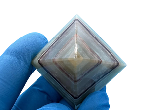 Pirámide de mármol tallada a mano de ónix verde múltiple, escultura de pirámide de ónix, pirámide de mármol de ónix - Product Image 6