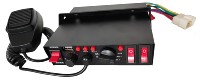 C- Araba Siren Kornası 8 Ohm Siren Araç Hoparlörü El Tipi Mikrofonlu Amplifikatör 12-24 Volt 300W MP3 Siren