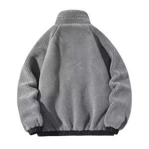 เสื้อแจ็คเก็ตขนแกะเทียมแบบหลวมสไตล์ใหม่สำหรับผู้ชาย บริการ OEM ปรับแต่งได้ เสื้อแจ็คเก็ตขนแกะสำหรับฤดูหนาว - Product Image 2