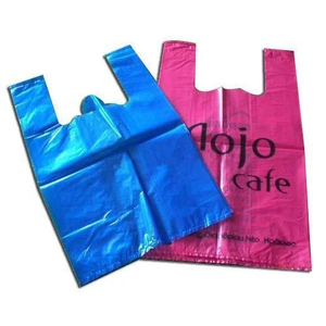 Proveedor de embalaje personalizado al por mayor de comestibles de compras bolsas de plástico para camisetas para el supermercado chaleco portador bolsas para camisetas - Product Image 6