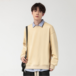 Sweat-shirt à col rond personnalisé STREETLAB, 460GSM, coton, polyester, molleton, unisexe, streetwear, pull oversize à manches longues - Product Image 2