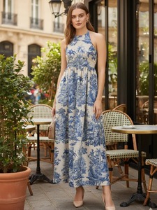 Handmade Indian Cotton Maxi <b>Dress</b> for Women Stylish Floral Printed <b>Boho</b> <b>Summer</b> Wear Personalized Bride Gift - Product Image 3