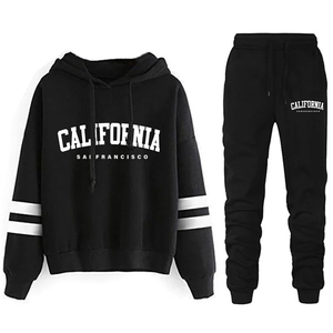 Ensemble de survêtement unisexe d'hiver en nylon/coton de haute qualité, écologique, avec sweat-shirt à capuche et pantalon de survêtement, streetwear - Product Image 4