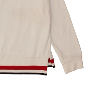 Premium Quality Women's V-Neck Oversized Sweatshirt <b>Jumper</b> Striped Cotton Blended Fleece Colourblocked for Winter Basics - Product Image 3